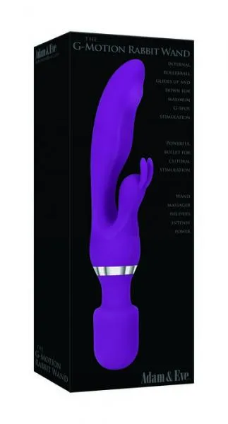 Adam Eve G Motion Rabbit Wand Purple Vibrator Vibrators Adam Eve G Motion Rabbit Wand Purple Vibrator Vibrators