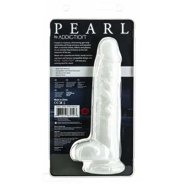 Addiction Pearl Dildo 85 Pearl White BMS Factory Dildos