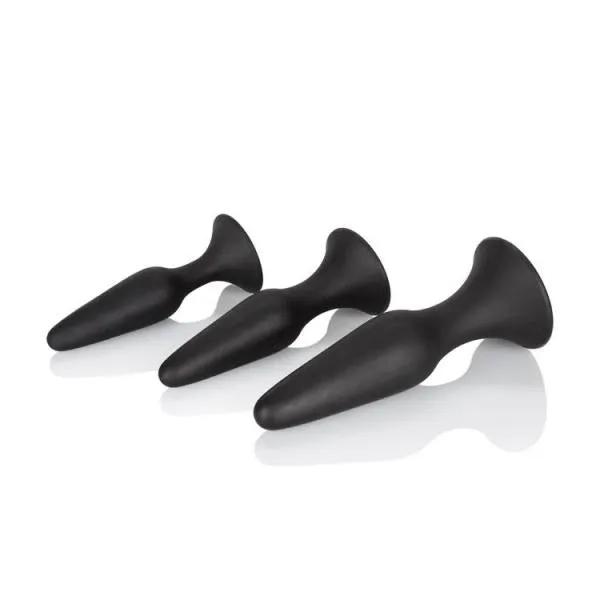 Anal Seductucom Silicone Anal Trainer Kit Black 3 Piece Set Anal Seductucom Silicone Anal Trainer Kit Black 3 Piece Set