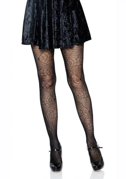 Anal Seductucom Spider Lace Pantyhose Os Black