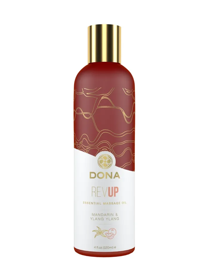 DONA Essential Massage Oil Rev Up Mandarin Ylang Ylang Massage 4 floz 120 ml Dona Couples