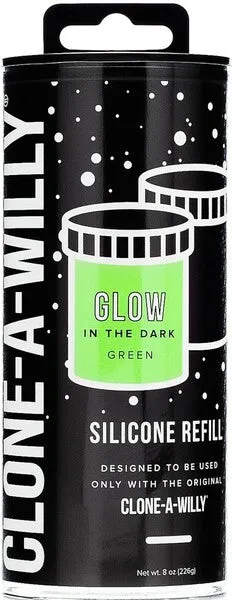 Empire Labs CloneAWilly Silicone Refill Glow Green Female Sex Toys