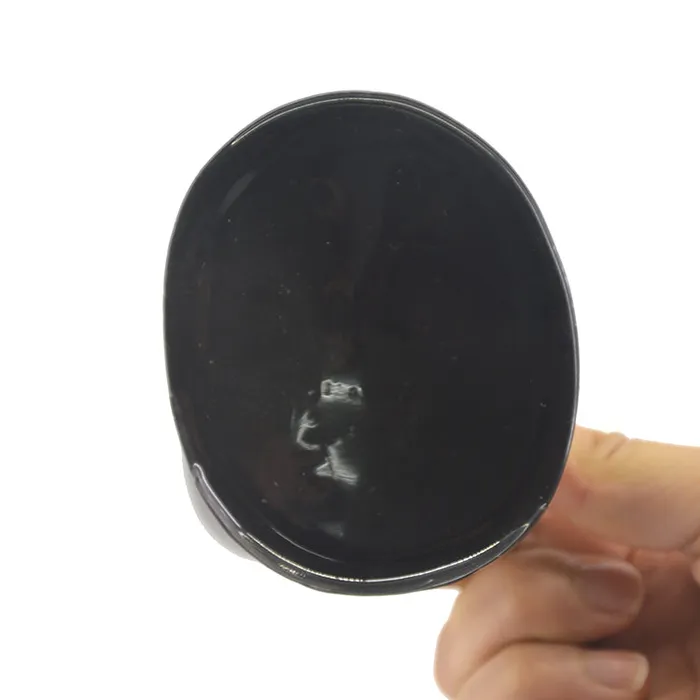 FAAK Tongue Shape Anal Plug Black Anal