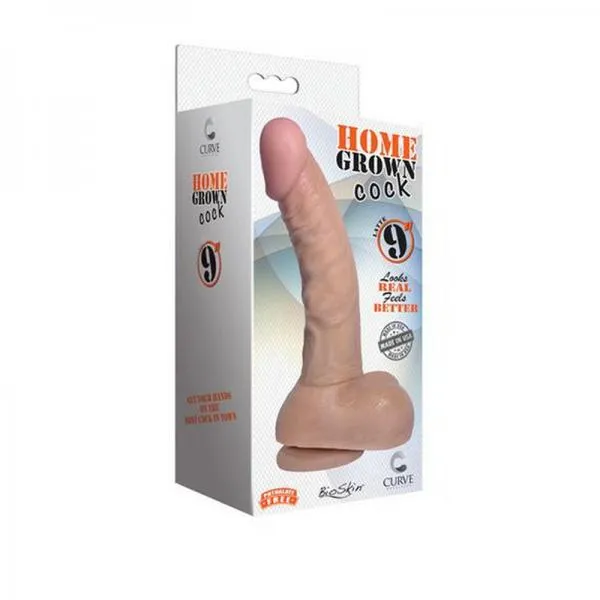 Home Grown 9 Inches Bioskin Cock Latte Tan Curve Novelties Dildos Home Grown 9 Inches Bioskin Cock Latte Tan Curve Novelties Dildos