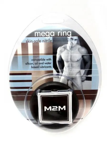 Male Sex Toys M2 M Mega Nitrile Cock Ring Large Black M2M Male Sex Toys M2 M Mega Nitrile Cock Ring Large Black M2M