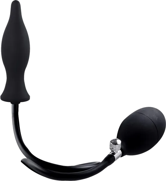Male Sex Toys Nanma Strafe Inflatable Teardrop Plug with Pump Black