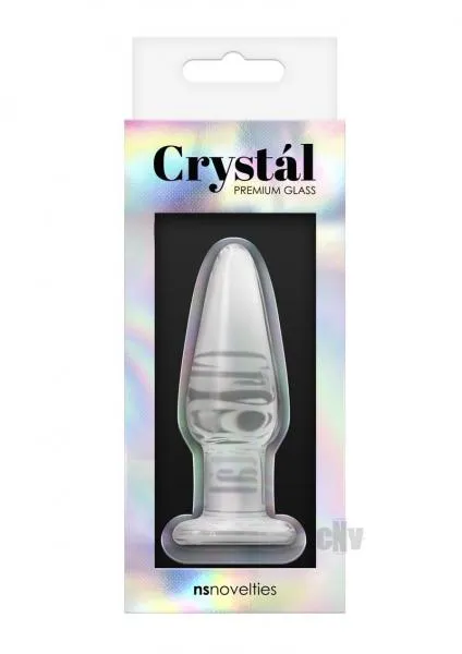 NS Novelties Anal Crystal Glass Tapered Plug Small Clear NS Novelties Anal Crystal Glass Tapered Plug Small Clear