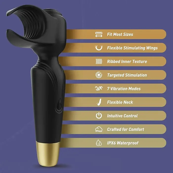 OOTYEMO Female Sex Toys VibeFlex 2in1 Wand Vibrator for Men Couples