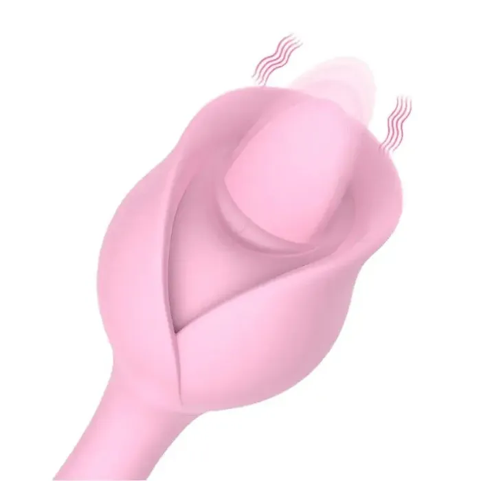 OOTYEMO Vibrators Rose Tongue Licking Wand Vibrator