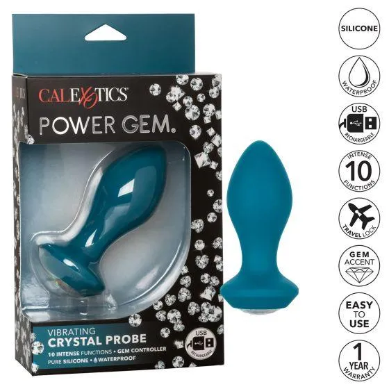 Power Gem Vibrating Crystal Probe Blue Power Gem Anal Power Gem Vibrating Crystal Probe Blue Power Gem Anal