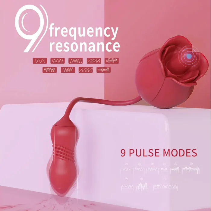 Rose Vibrating Female Tongue Sex Toy OOTYEMO Vibrators