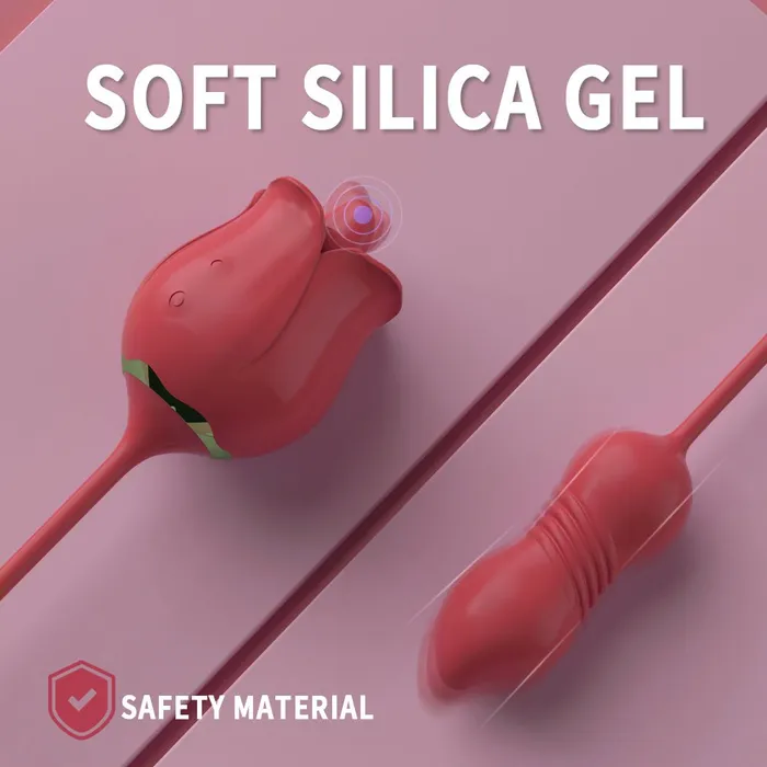 Rose Vibrating Female Tongue Sex Toy OOTYEMO Vibrators