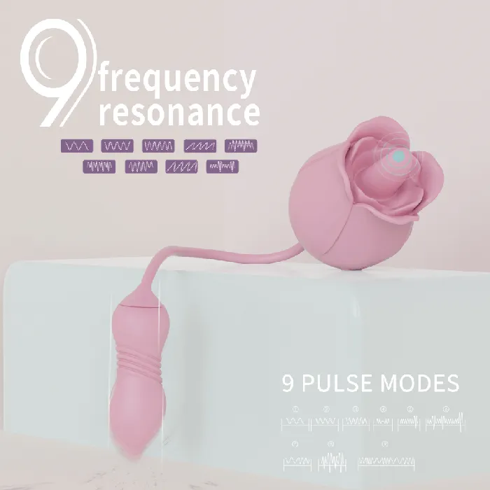 Rose Vibrating Female Tongue Sex Toy OOTYEMO Vibrators