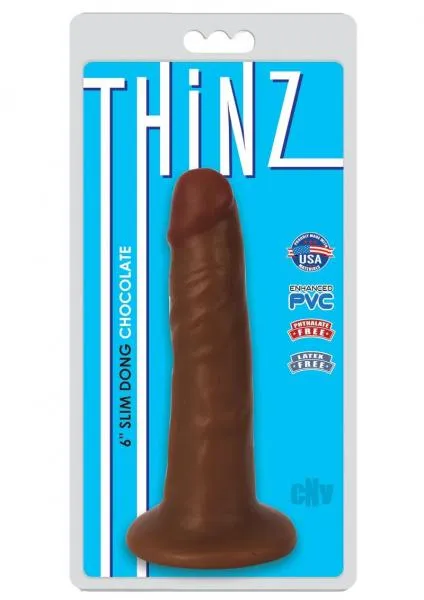 Seductucom Dildos Thinz Slim Dong 6in Chocolate Seductucom Dildos Thinz Slim Dong 6in Chocolate