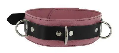 Strict Leather Deluxe Locking Collar Pink And Black Strict Leather Vibrators Strict Leather Deluxe Locking Collar Pink And Black Strict Leather Vibrators