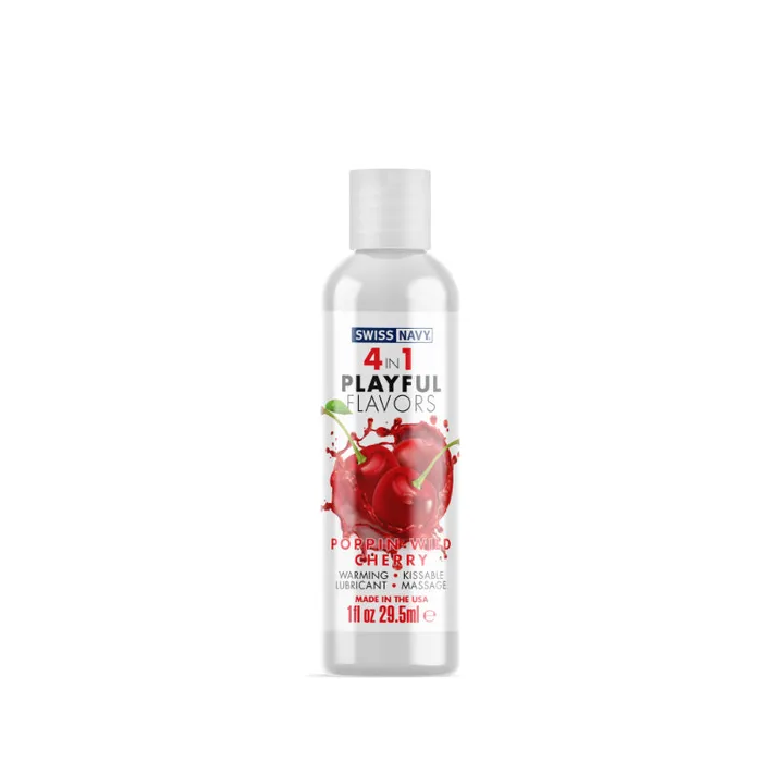 Swiss Navy Female Sex Toys Playful Flavours 4 In 1 Poppin Wild Cherry 1oz