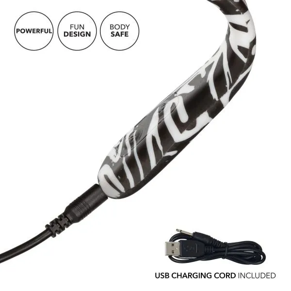 Vibrators Hype Hype Flexi Wand Black White Vibrator Vibrators Hype Hype Flexi Wand Black White Vibrator