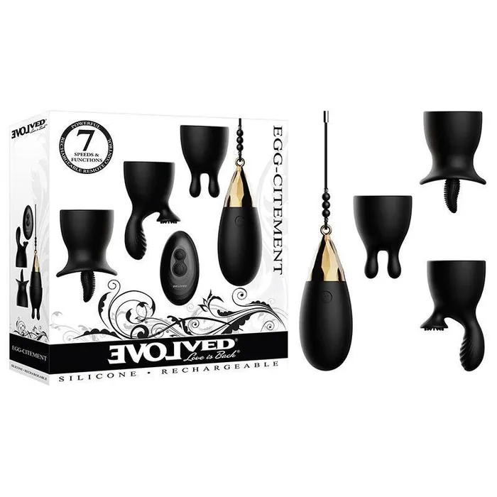 Evolved EggCitment Egg with 3 Sleeves Wireless Remote Evolved Female Sex Toys Evolved EggCitment Egg with 3 Sleeves Wireless Remote Evolved Female Sex Toys