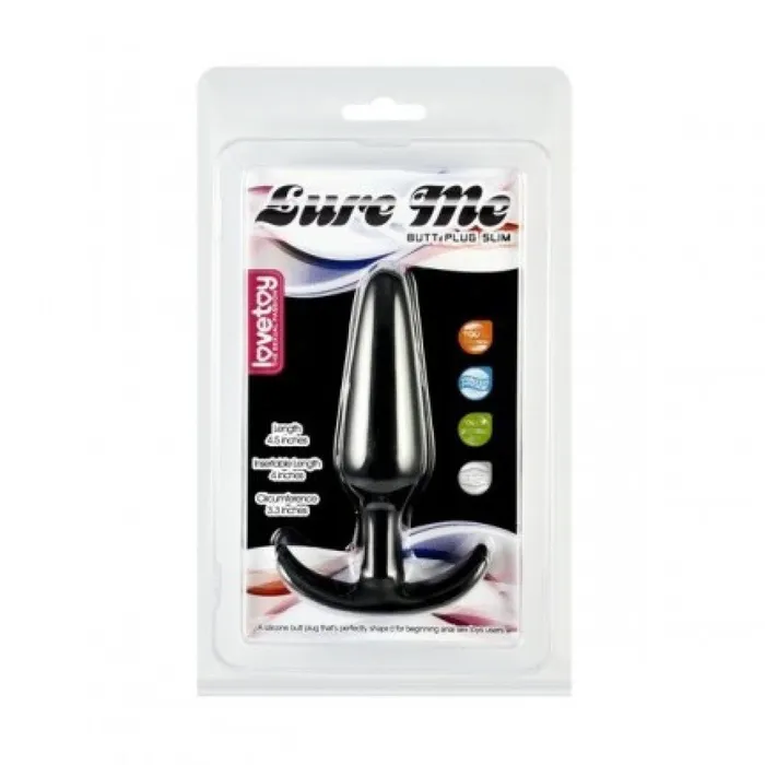 Anal Love Toy Lure Me Slim Silicone Butt Plug Black Anal Love Toy Lure Me Slim Silicone Butt Plug Black