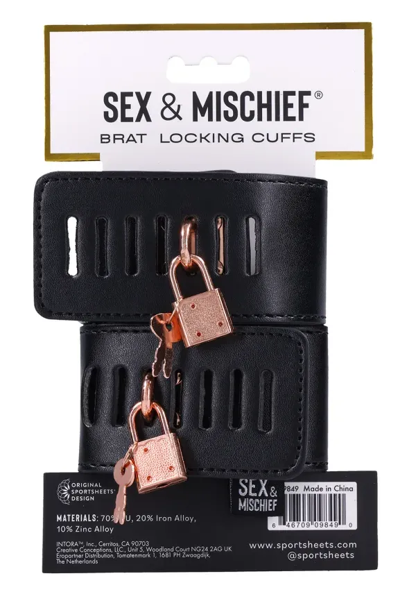 Couples Brat Locking Cuffs Sex Mischief