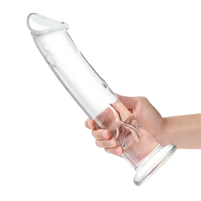 Dildos Gls Toys Gls 12 Glass Dildo with Veins and Flat Base