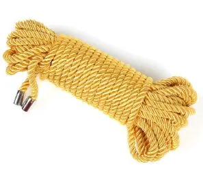Extasy Vibrators Gold Nylon Rope