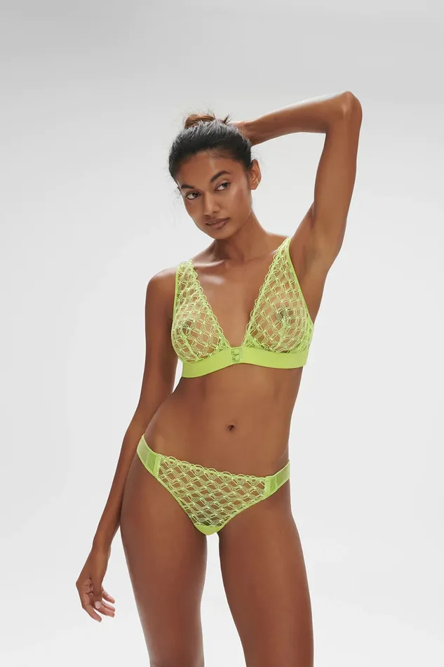 Le Pop Lingerie Vibrators Simone Prle Rose Triangle BH mit Bgeln Black Lime