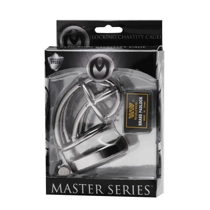 Male Sex Toys Master Series Master Series Captus Locking Chastity Cage