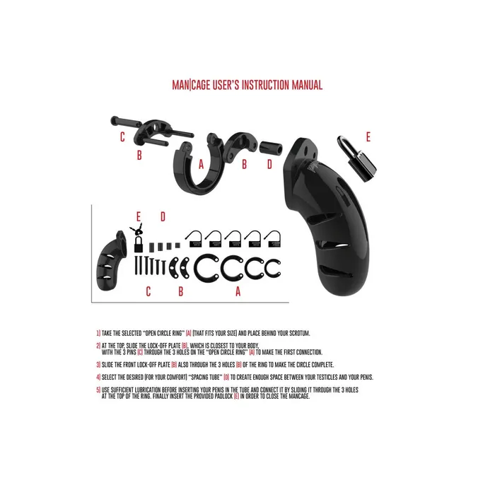 Shots Toys Male Sex Toys Penis cage ManCage 05 black