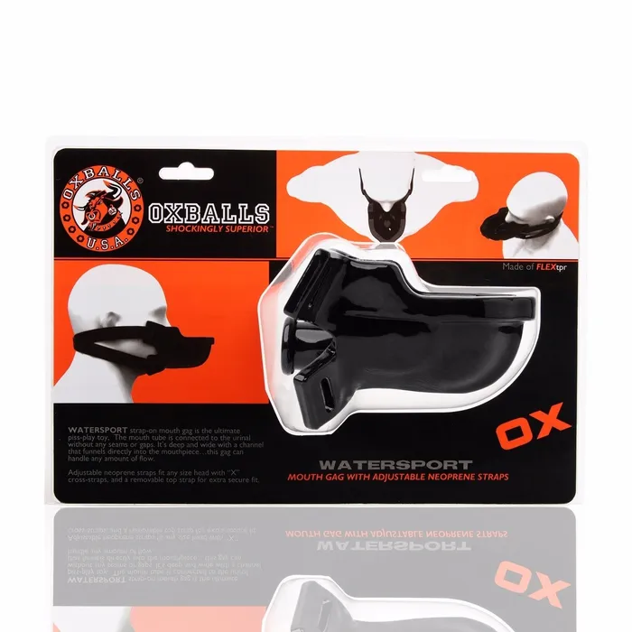 WATERSPORT strapon gag BLACK OXBALLS Female Sex Toys