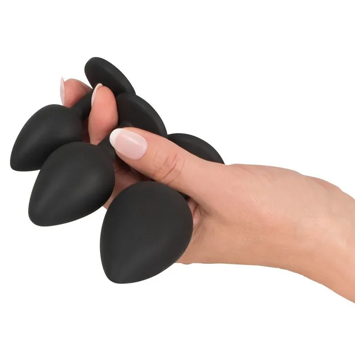 You2Toys Anal Black Velvets Set of 3 pcs Butt Plugs Anal Douche
