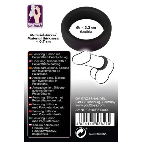 Anal Black Velvets Black Velvets Black Silicone Cock Ring 32 cm Anal Black Velvets Black Velvets Black Silicone Cock Ring 32 cm
