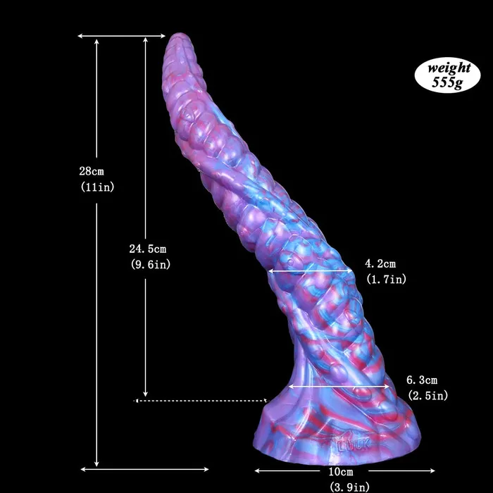 Anal LUUK LUUK Blue Demon 11 Giant Monster Silicone Fantasy Dildo Anal Snake