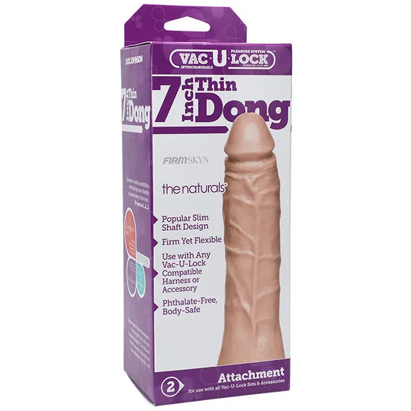 Dildos Doc Johnson VacULock Thin 7 Inch Natural Dong Attachment Dildos Doc Johnson VacULock Thin 7 Inch Natural Dong Attachment