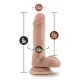 DR SKIN Plus Posable dildo with balls Vanilla 15 x 3 cm Blush Novelties Dildos