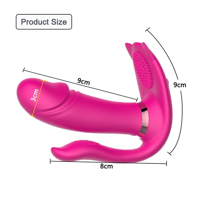 Female Sex Toys JRL JRL Remote Control Wearable Vibrator Auto Heating Rose Design
