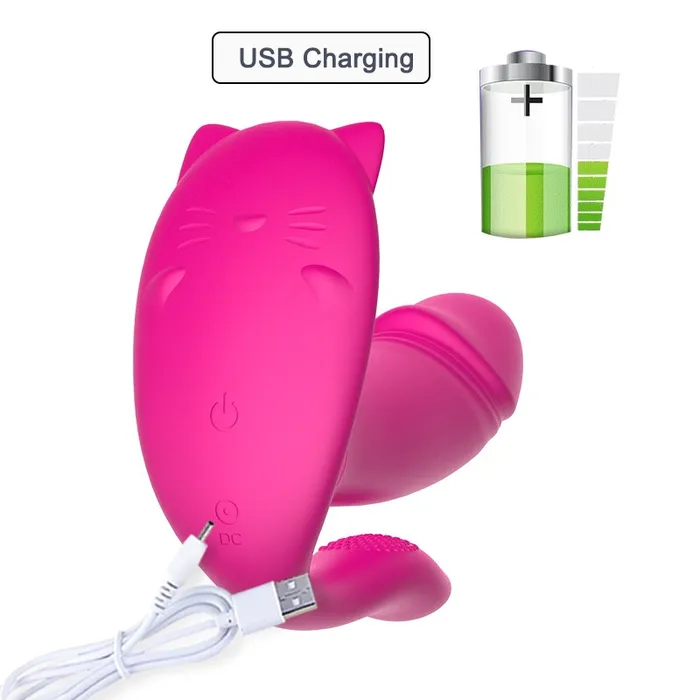 Female Sex Toys JRL JRL Remote Control Wearable Vibrator Auto Heating Rose Design