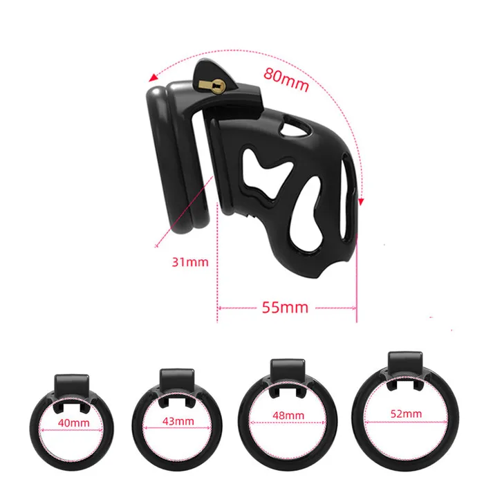 Male Sex Toys Imprison Bird Q226A Male Chastity Device Cage Kit Includes 4 Ring Sizes Imprison Bird