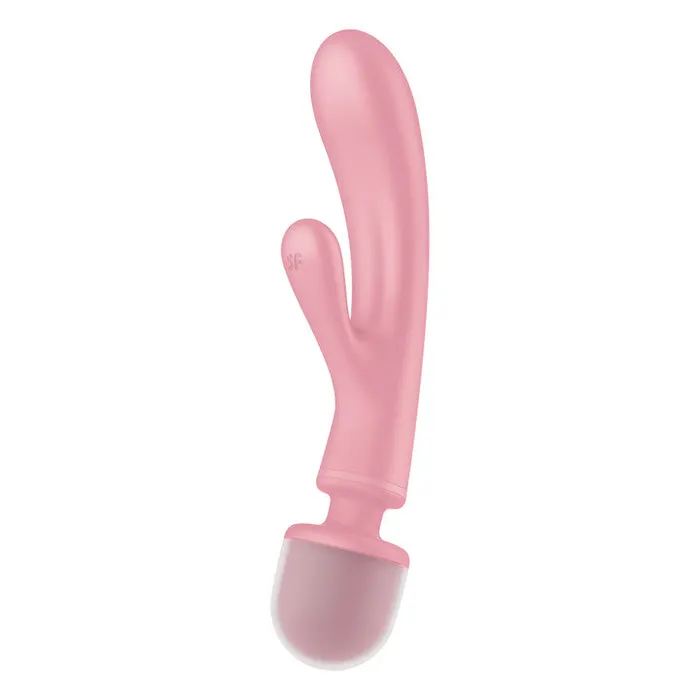 SATISFYER Vibrators Satisfyer Triple Lover Wand Rabbit Vibrator Pink