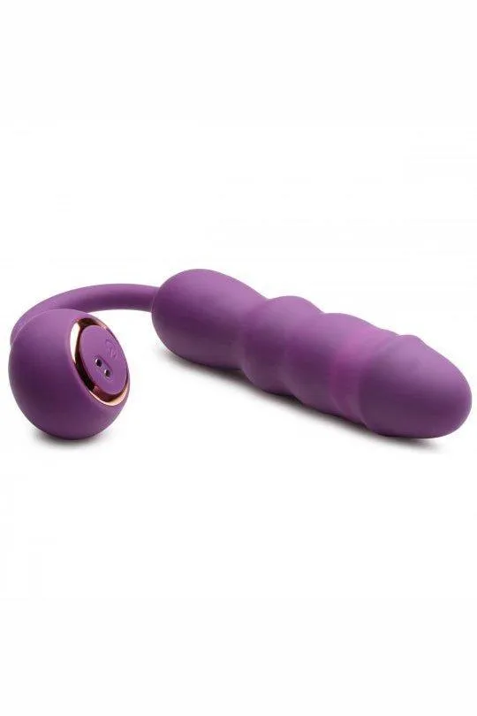 Sex On the Go Thrust Thumper Thrusting Silicone Vibrator with Remote Female Sex Toys