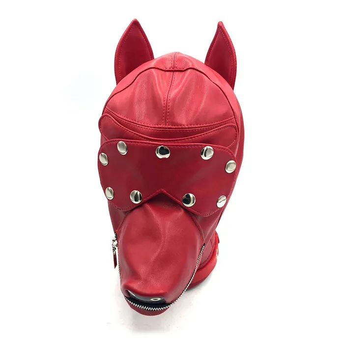SexyPlay Couples BDSM Puppy Play Hood Leather Dog Mask for Pup Play Bondage