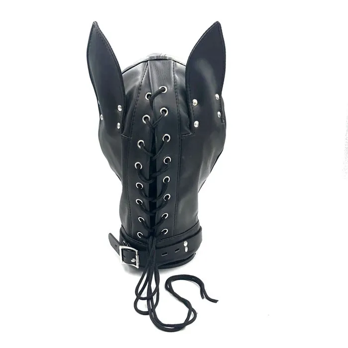 SexyPlay Couples BDSM Puppy Play Hood Leather Dog Mask for Pup Play Bondage
