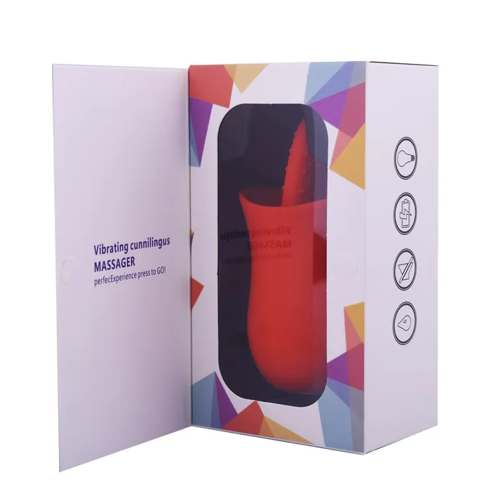 Vibrators HC HC 10 Modes Licking Stimulator Red